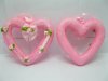 4x12Pcs Polystyrene Foam Pink Heart Decoration w/Sequin