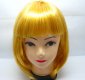 4Pc Bobo Head Style Neat Bang Short Straight Cosplay Wig Yellow 4Pc Bobo Head Style Neat Bang Short Straight Cosplay Wig Yellow