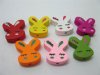 300Pcs Wooden Rabbit Head Beads Mixed Color 300Pcs Wooden Rabbit Head Beads Mixed Color