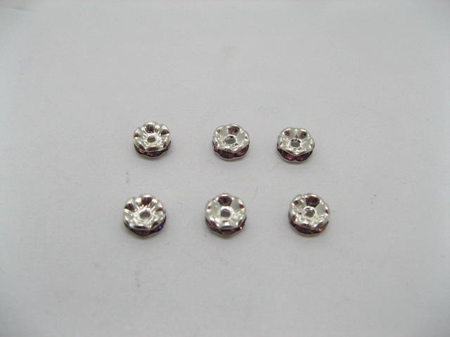 100 8mm Purple Rhinestone Rondelle Spacers Beads 100 8mm Purple Rhinestone Rondelle Spacers Beads