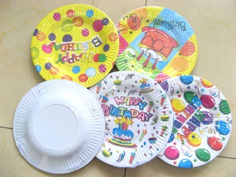 40pcs Happy Birthday Cartoon Paper Dishes Party Favor - Click Image to Close