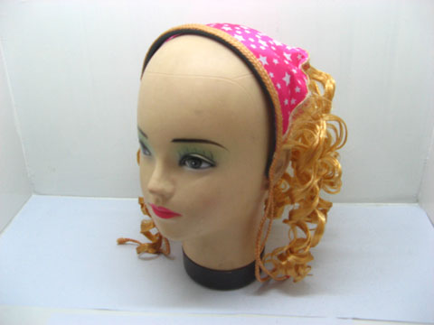 12 Stylish Beige Golden Hair Wig Hats Cap Bandana Mixed - Click Image to Close