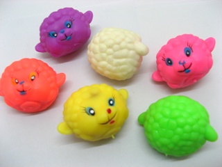 24 Funny Sheep Head Bounce Ball - Click Image to Close