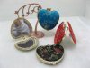 24Pcs Silk Cover Heart Make-up Pocket Mirrors bh-m39 24Pcs Silk Cover Heart Make-up Pocket Mirrors bh-m39