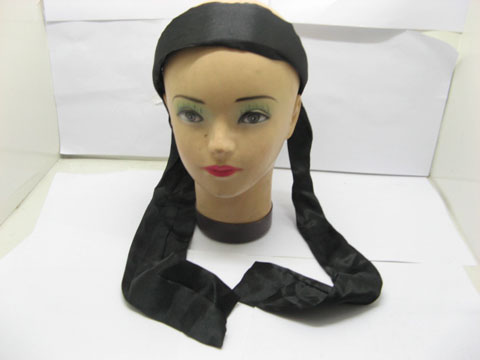 48 Black Headbands with Attached Scarves 48 Black Headbands with Attached Scarves
