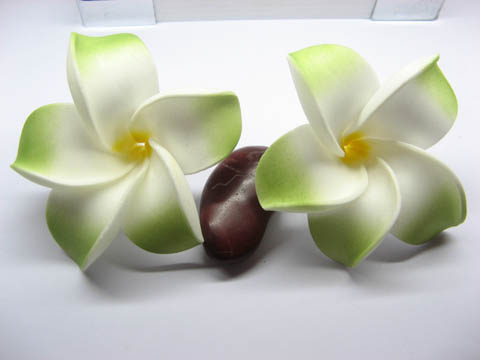 50 New Green Fabulous Foam Frangipani Flower 8x3.5cm 50 New Green Fabulous Foam Frangipani Flower 8x3.5cm