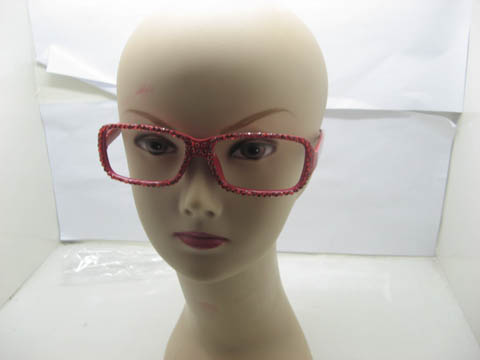 20 Funny Red Eyeglasses Frame w/Rhinestone No Lens - Click Image to Close