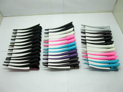 60 New Metal Horn Hair Clips Wholesale Assorted - Click Image to Close