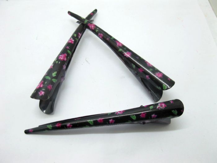 60Pcs Black Flower On Oxhorn Hairclips Hair Clip 60Pcs Black Flower On Oxhorn Hairclips Hair Clip