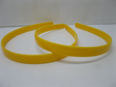 20Pcs Yellow Hairbands Hair Clips Craft for DIY 12MM - Click Image to Close