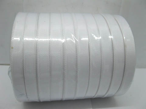 1Roll X 100Yards White Grosgrain Ribbon 9mm - Click Image to Close