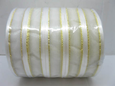 5Rolls X 250Yards White Edged Organza Ribbon 25mm 5Rolls X 250Yards White Edged Organza Ribbon 25mm
