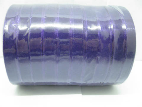 10Rolls X 50Yards Dark Purple Organza Ribbon 12mm - Click Image to Close