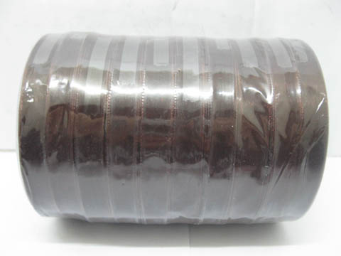 10Rolls X 50Yards Coffee Brown Organza Ribbon 12mm - Click Image to Close