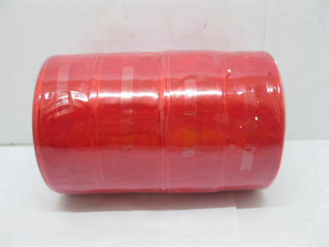 4Rolls X 50Yards Red Organza Ribbon 38mm - Click Image to Close