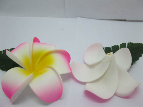 30 New Pink Fabulous Foam Frangipani Flower 8x4cm - Click Image to Close