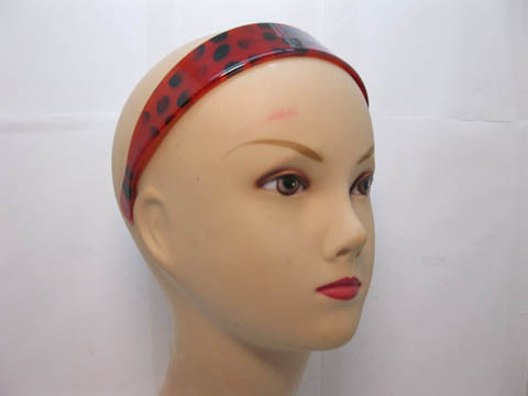 60Pcs Dotted Headbands Head Bands 4cm Wide Brown Color 60Pcs Dotted Headbands Head Bands 4cm Wide Brown Color