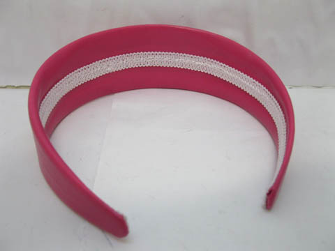 60Pcs New Deep Pink Wide Headbands Leather Cover 60Pcs New Deep Pink Wide Headbands Leather Cover