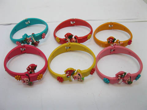 120 Plastic Cartoon Bracelets/Bangles For Kids Assorted - Click Image to Close