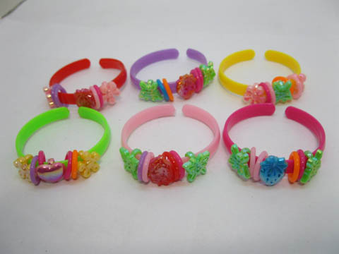 72Pcs Shiny Open Ended Bangles Bracelets for Kids Mixed Color - Click Image to Close