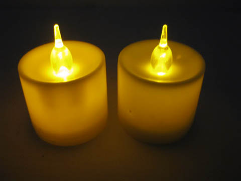 24X Battery Operated Yellow LED Tea Light Candle - Click Image to Close