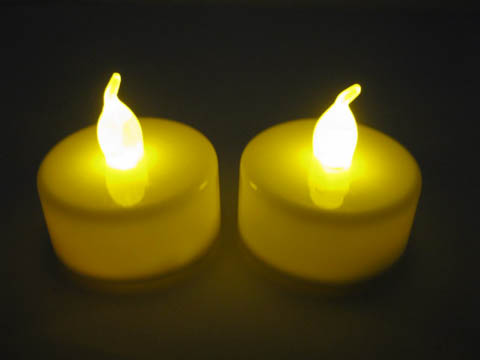 24X Battery Operated MINI Yellow LED Tea Light Candle - Click Image to Close