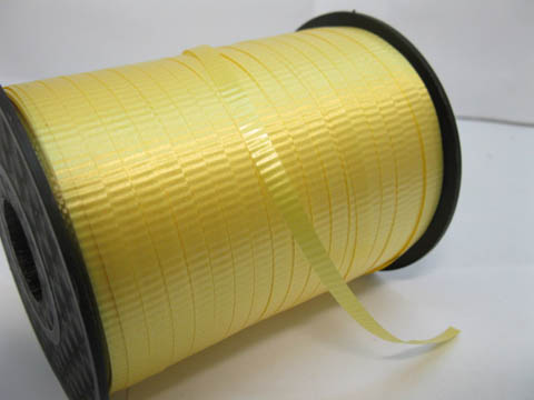 2x500Yards Yellow Gift Wrap Curling Ribbon Spool 5mm - Click Image to Close
