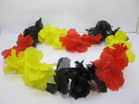 12 Hawaiian Dress Party Flower Leis/Lei Flower 9cm - Click Image to Close