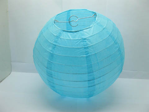 10Pcs New Plain Blue Paper Lantern Wedding Favor 25cm - Click Image to Close