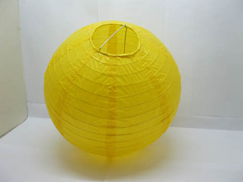 10Pcs New Plain Yellow Paper Lantern Wedding Favor 25cm - Click Image to Close