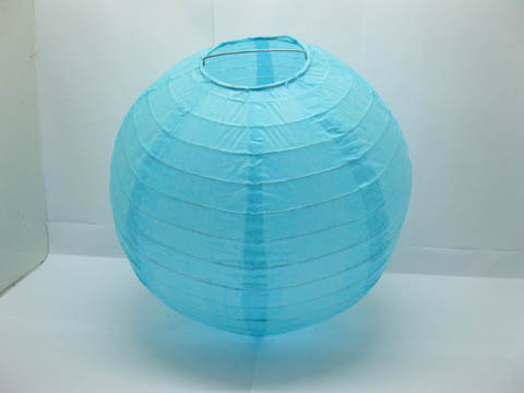 10Pcs New Plain Blue Paper Lantern Wedding Favor 30cm - Click Image to Close