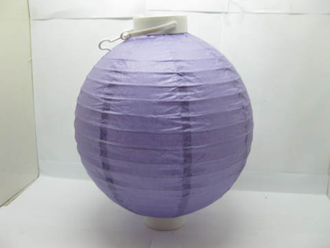 5Pcs Plain Purple Led Paper Lantern w/Mini Bulb 30cm - Click Image to Close