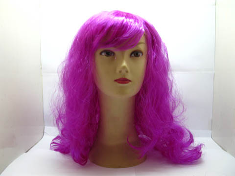 4Pcs Long Curly Wavy Cosplay Party Hair Wig - Purple - Click Image to Close