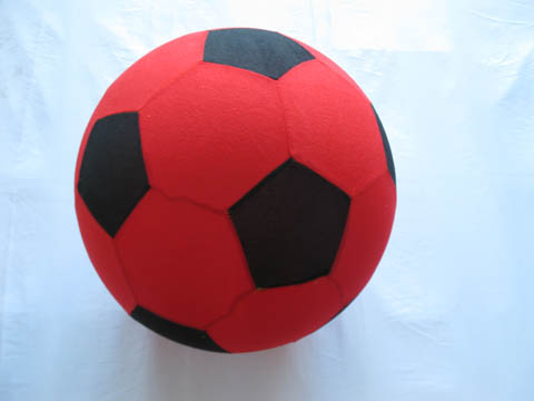 1X Inflatable Beach Garden Football Soccer Ball Black Red - Click Image to Close