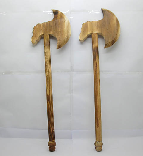 4Pcs New Wooden Axe Toy for Kids 425mm Long - Click Image to Close