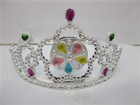 12 New Beautiful Flashing Tiaras w/Rhinestone - Click Image to Close