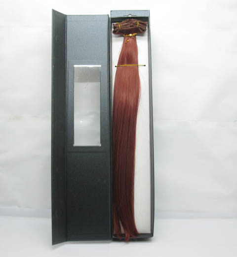 20Pcs New Long Straight Hair Extensions 42cm Long - Wine Red - Click Image to Close