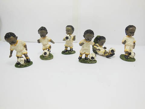 5Sets X 6pcs Football Action Figure Toys - White Uniform - Click Image to Close