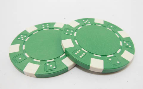 50 New Green Plain Poker Chips 39x3mm - Click Image to Close