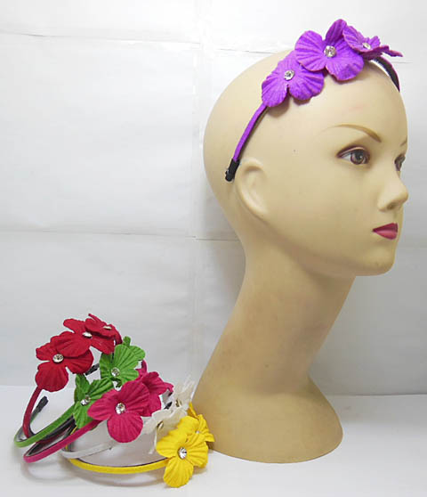 3x12Pcs New Hair Band with Attached Flower Mixed 3x12Pcs New Hair Band with Attached Flower Mixed