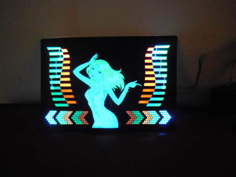 1X Sexy Girl Light Up Flashing LED Glow Equalizer - Click Image to Close