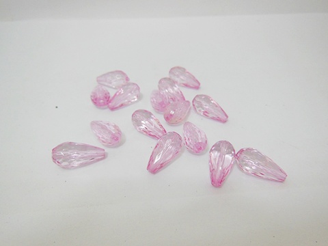650Pcs Pink Faceted TearDrop Acrylic Beads Finding 18x9mm 650Pcs Pink Faceted TearDrop Acrylic Beads Finding 18x9mm