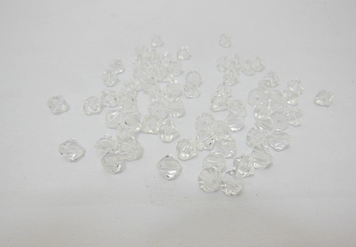 3000 Clear Faceted Bicone Beads Jewellery Finding 6mm - Click Image to Close