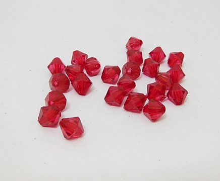 2700 Red Faceted Bicone Beads Jewellery Finding 8mm - Click Image to Close