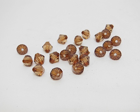 2700 Coffee Faceted Bicone Beads Jewellery Finding 8mm - Click Image to Close