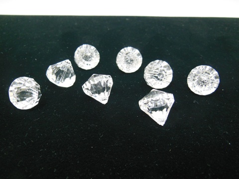 170Pcs Clear Diamond Bead Finding Wedding Decoration 20x19mm - Click Image to Close