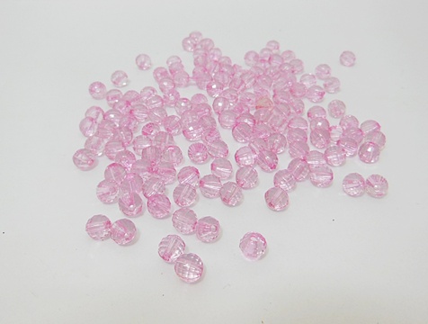 5000 Pink Faceted Round Beads Jewellery Finding 6mm - Click Image to Close