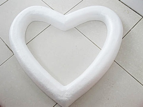 4Pcs Polystyrene Foam Hollow Heart Decoration Craft DIY 500mm 4Pcs Polystyrene Foam Hollow Heart Decoration Craft DIY 500mm