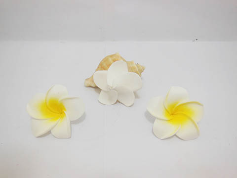 100 New White Fabulous Foam Frangipani Flower 4.5x2cm 100 New White Fabulous Foam Frangipani Flower 4.5x2cm