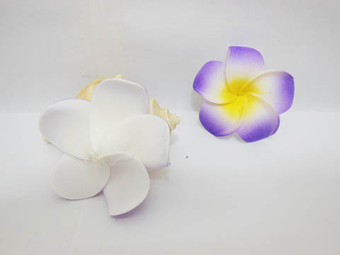 100 New Purple Fabulous Foam Frangipani Flower 4.5x2cm - Click Image to Close